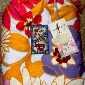 JOHNNY WAS Peace Love Reversible Beach Towel 40”x70” Quick Dry Sand Resi…